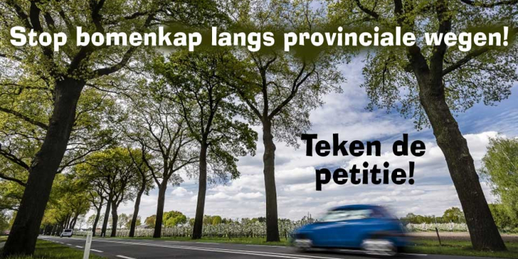 Petitie tegen bomenkap langs provinciale wegen